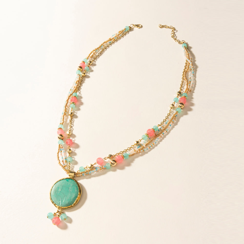 Myra Wild Posy Necklace in Sherbet Sunset Myra USA