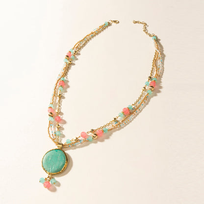 Myra Wild Posy Necklace in Sherbet Sunset Myra USA