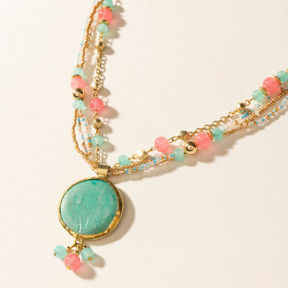 Myra Wild Posy Necklace in Sherbet Sunset Myra USA