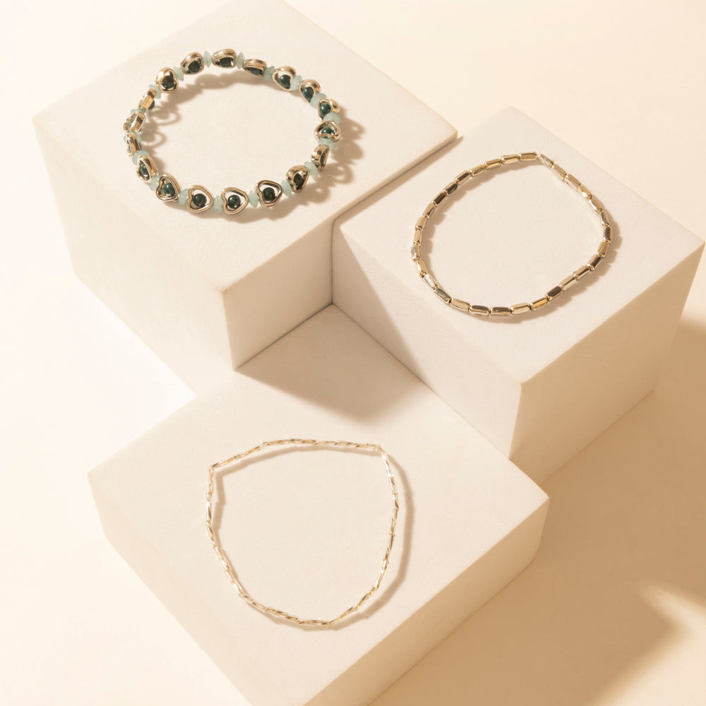 Myra Heart Trails Bracelet in Mist Blue Myra USA