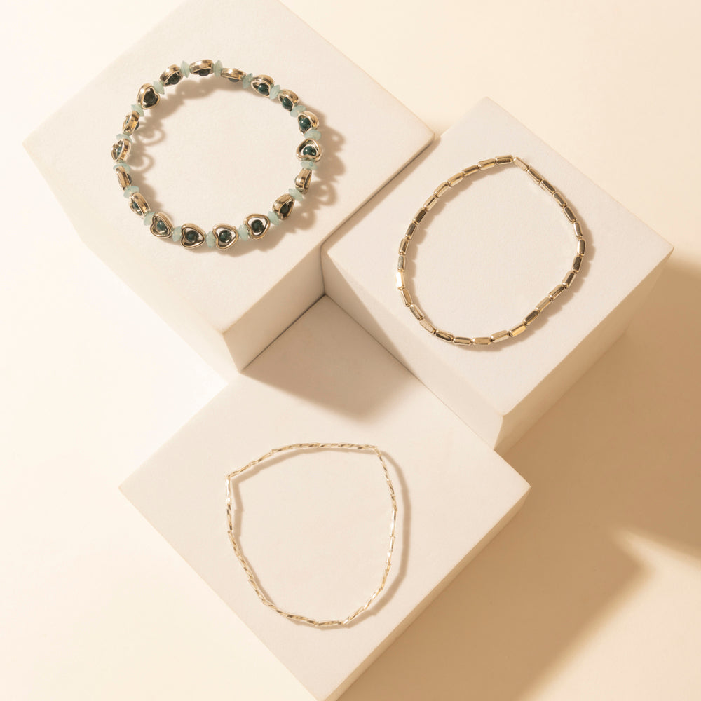 Myra Heart Trails Bracelet in Mist Blue Myra USA