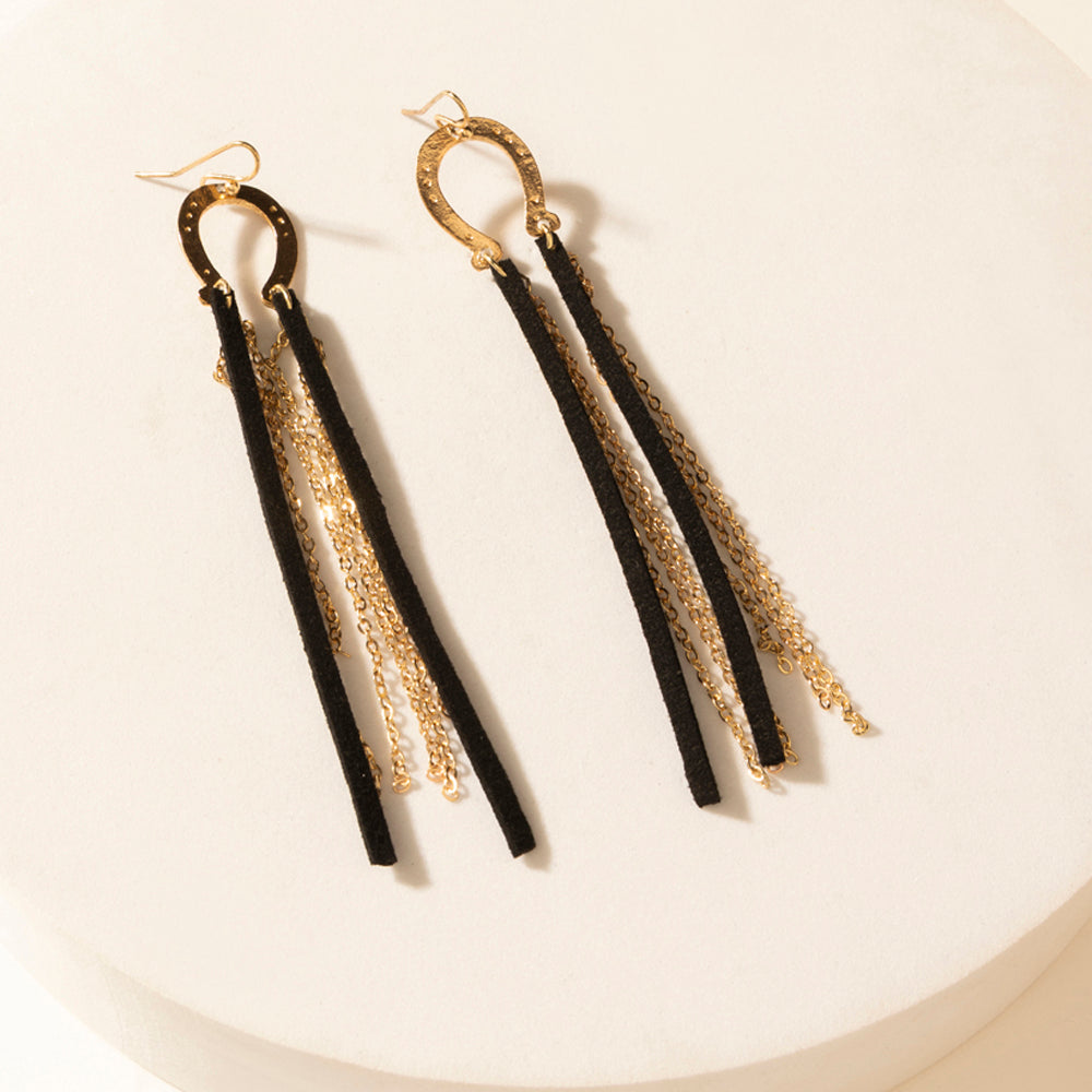 Myra Moonshine Dangle Earrings in Brass Glow Myra USA