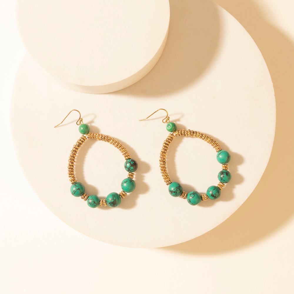Myra Lonesome Sky Hoop Earrings in Coral Dust Myra USA