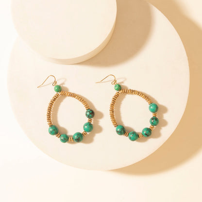 Myra Lonesome Sky Hoop Earrings in Coral Dust Myra USA