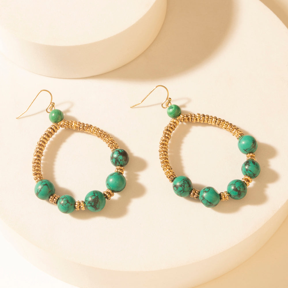 Myra Lonesome Sky Hoop Earrings in Coral Dust Myra USA