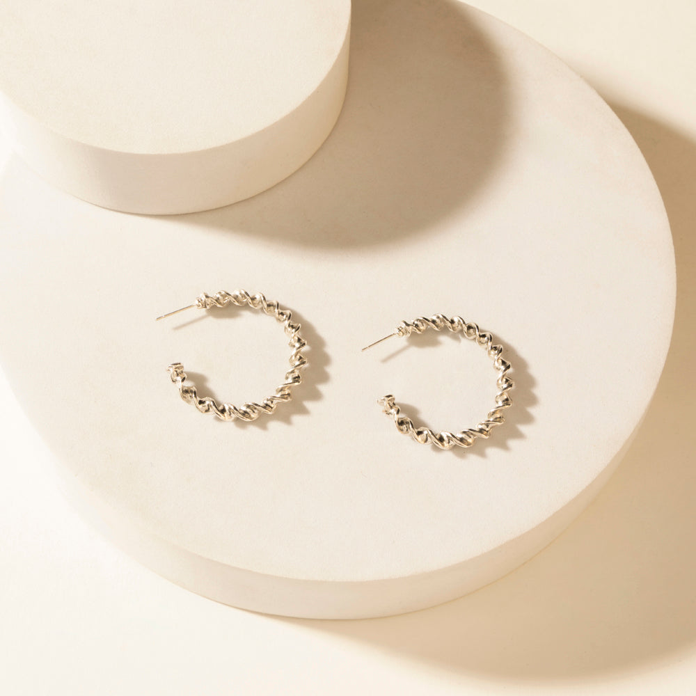 Myra Moonbeam Earrings Set in Silver Shine Myra USA