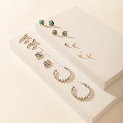 Myra Moonbeam Earrings Set in Silver Shine Myra USA