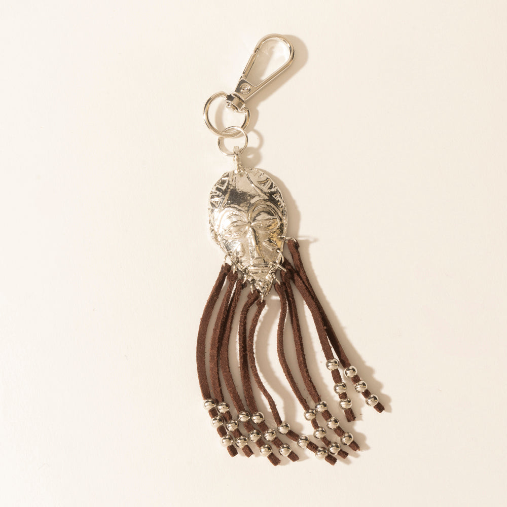 Myra Night Spirit Charm Keychain in Suede Black Myra USA