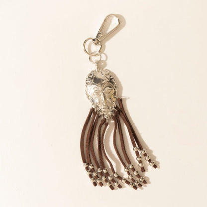 Myra Night Spirit Charm Keychain in Suede Black Myra USA