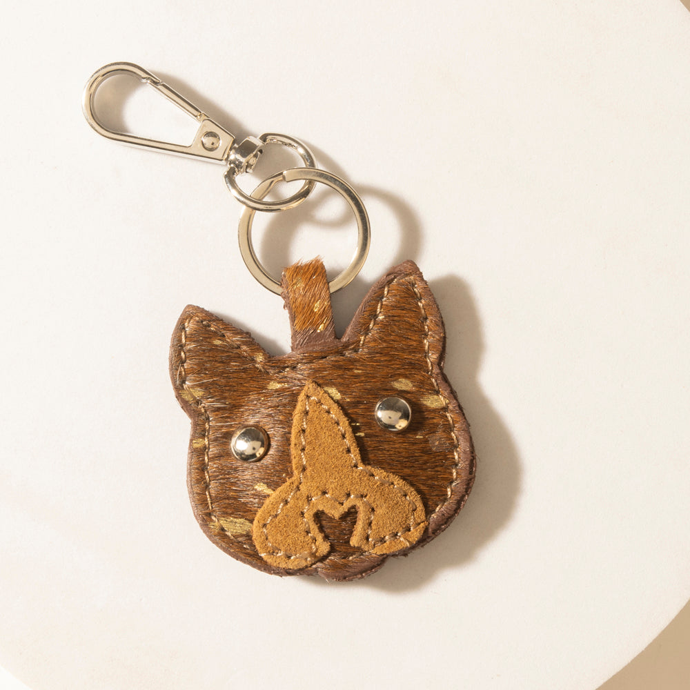 Myra Barn Whisker Hairon Keychain in Honey Tan Myra USA