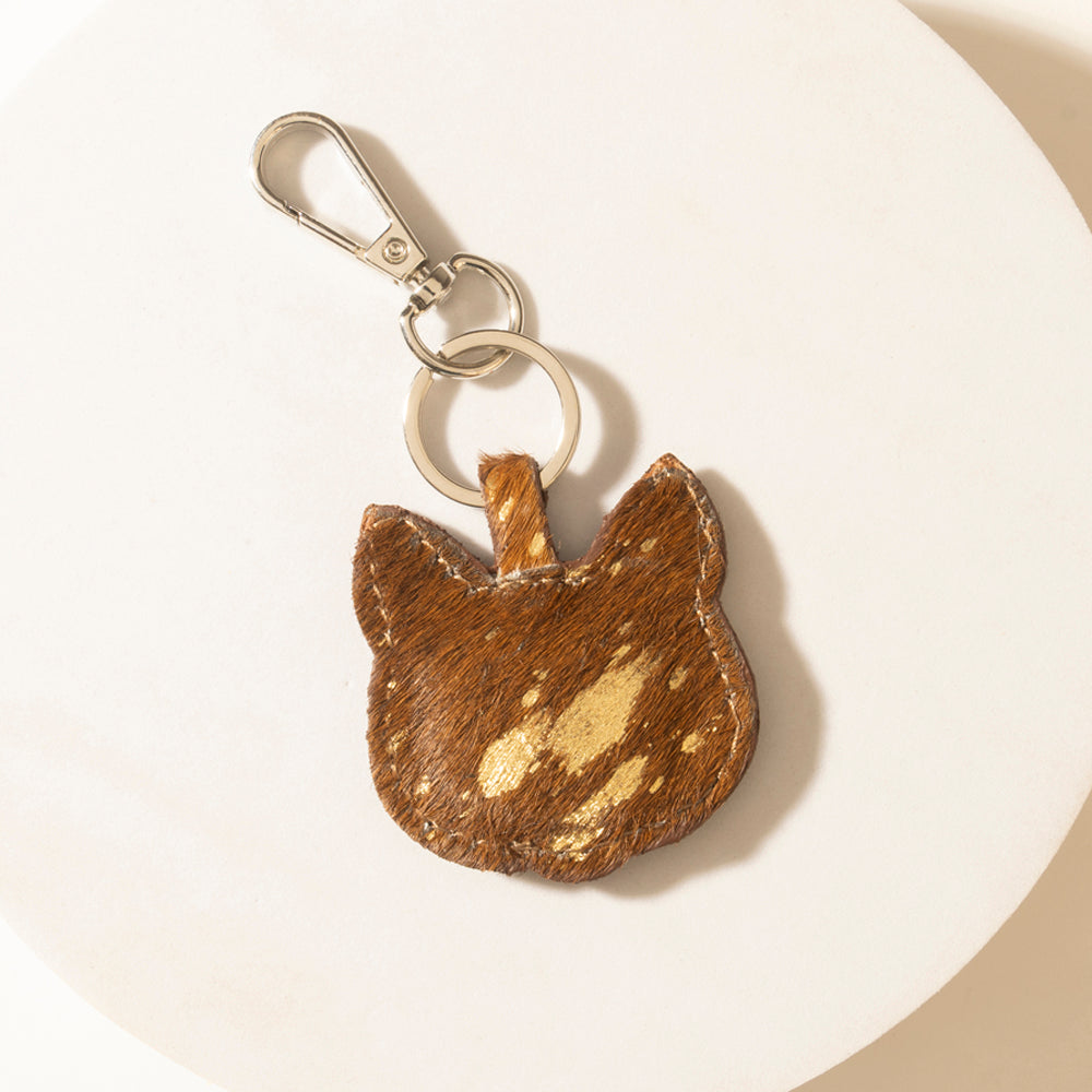 Myra Barn Whisker Hairon Keychain in Honey Tan Myra USA