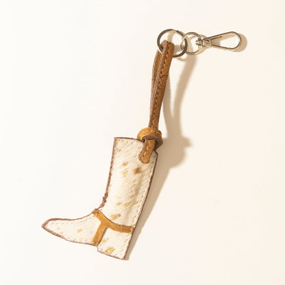 Myra Rustler’s Boot Hairon Keychain in Hay Ivory Myra USA