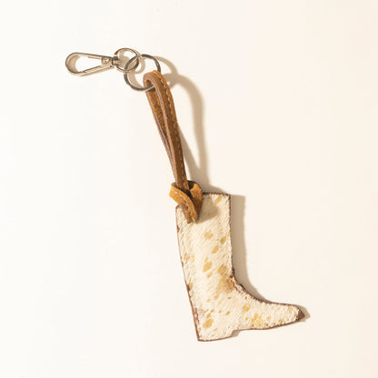 Myra Rustler’s Boot Hairon Keychain in Hay Ivory Myra USA