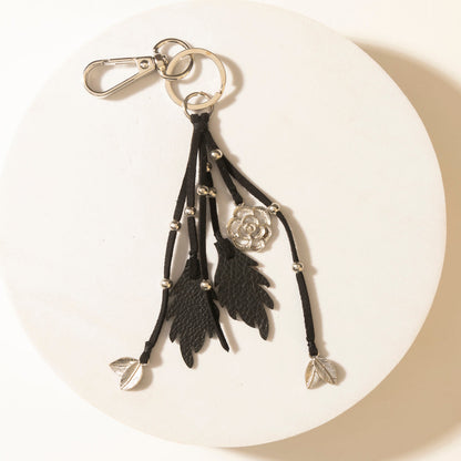 Myra Blackthorn Tassel Keychain in Velvet Black Myra USA