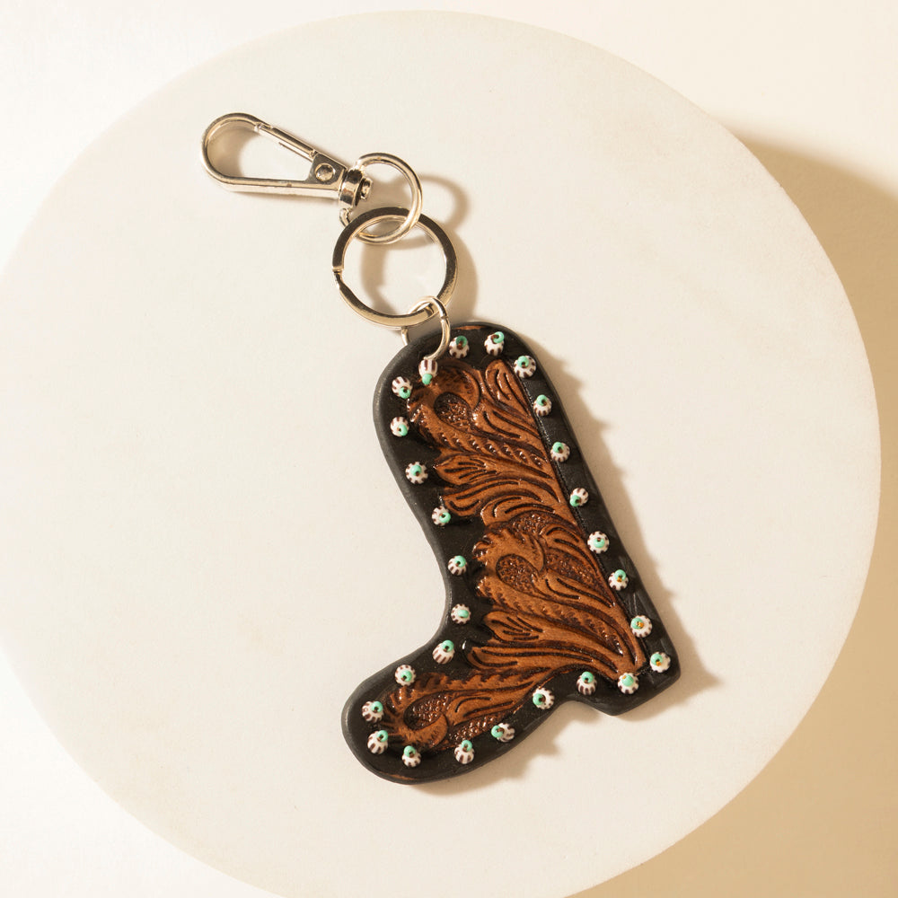Myra Legend Boot Charm Keychain in Carve Tan Myra USA