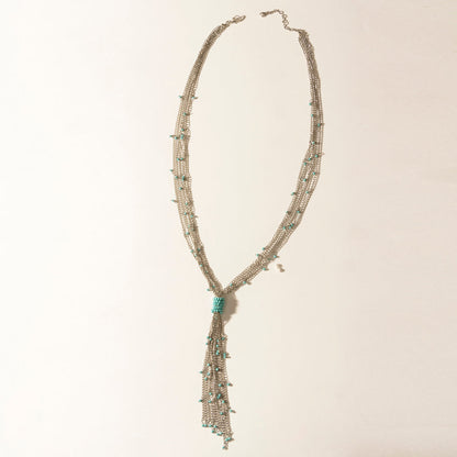 Myra Mist River Tassel Necklace in Silver Mix Myra USA