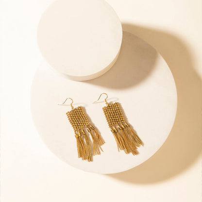 Myra Lanternlight Tassel Earrings in Chime Gold Myra USA