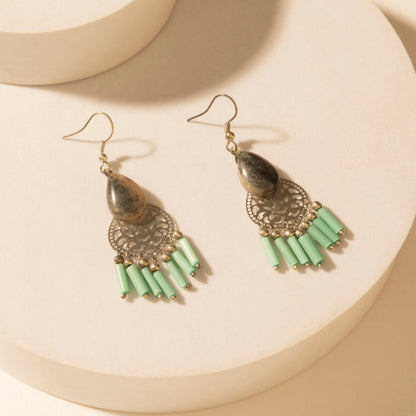 Myra Cantina Turquoise Earrings in Night Silver Myra USA