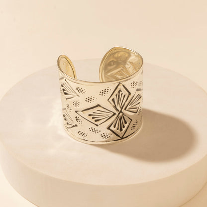 Myra Nomad Glyph Cuff in Mesa Silver Myra USA