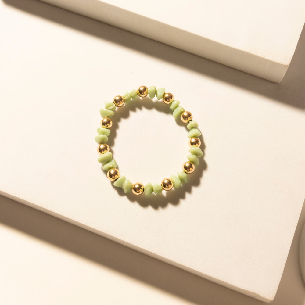 Myra Palomino Shine Stack Bracelet in Frost Green Myra USA