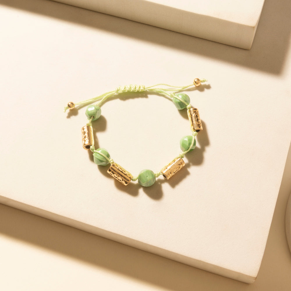 Myra Palomino Shine Stack Bracelet in Frost Green Myra USA
