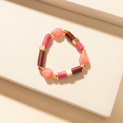 Myra Wildflower Sunshine Stack Bracelet in Carnival Pink Myra USA