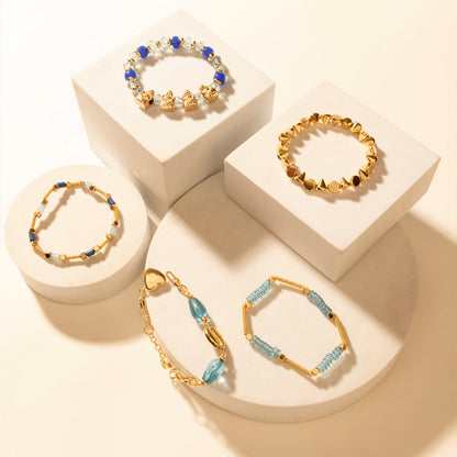 Myra Gilded Lasso Stack Bracelet in Arena Blue Myra USA