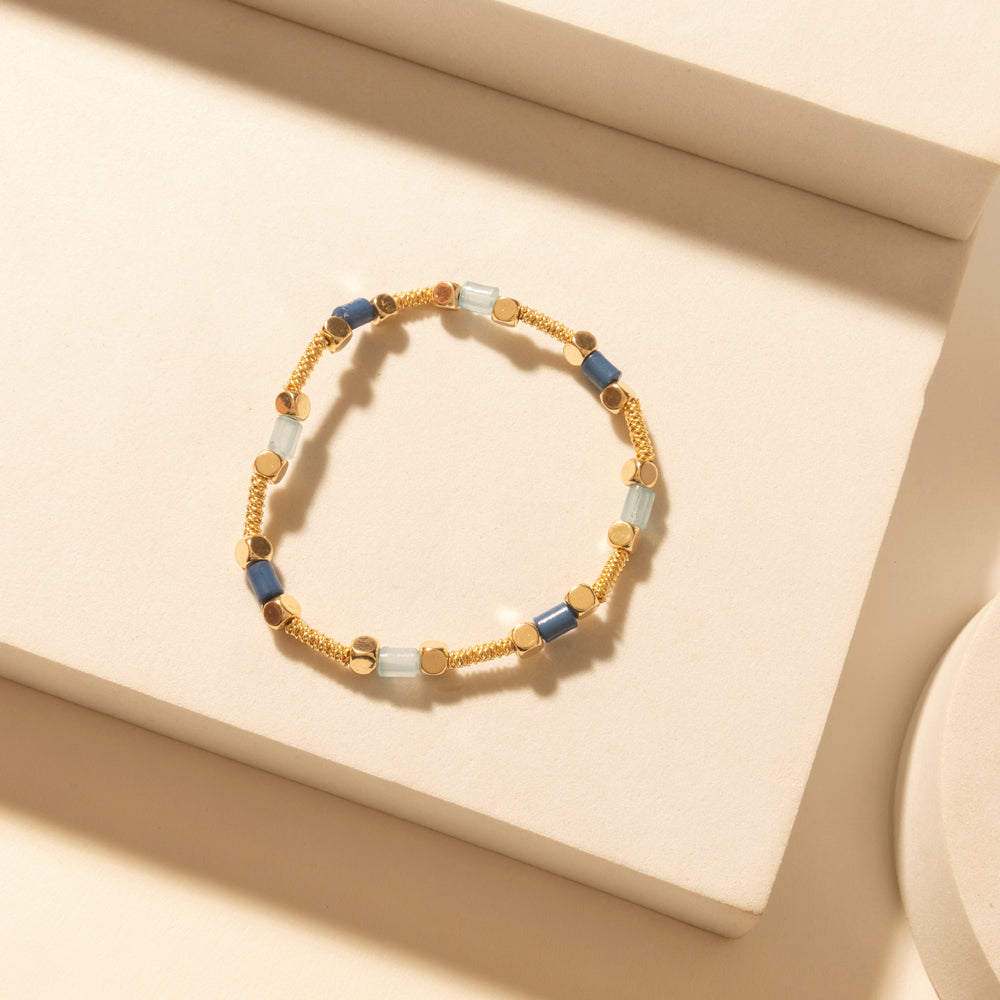 Myra Gilded Lasso Stack Bracelet in Arena Blue Myra USA