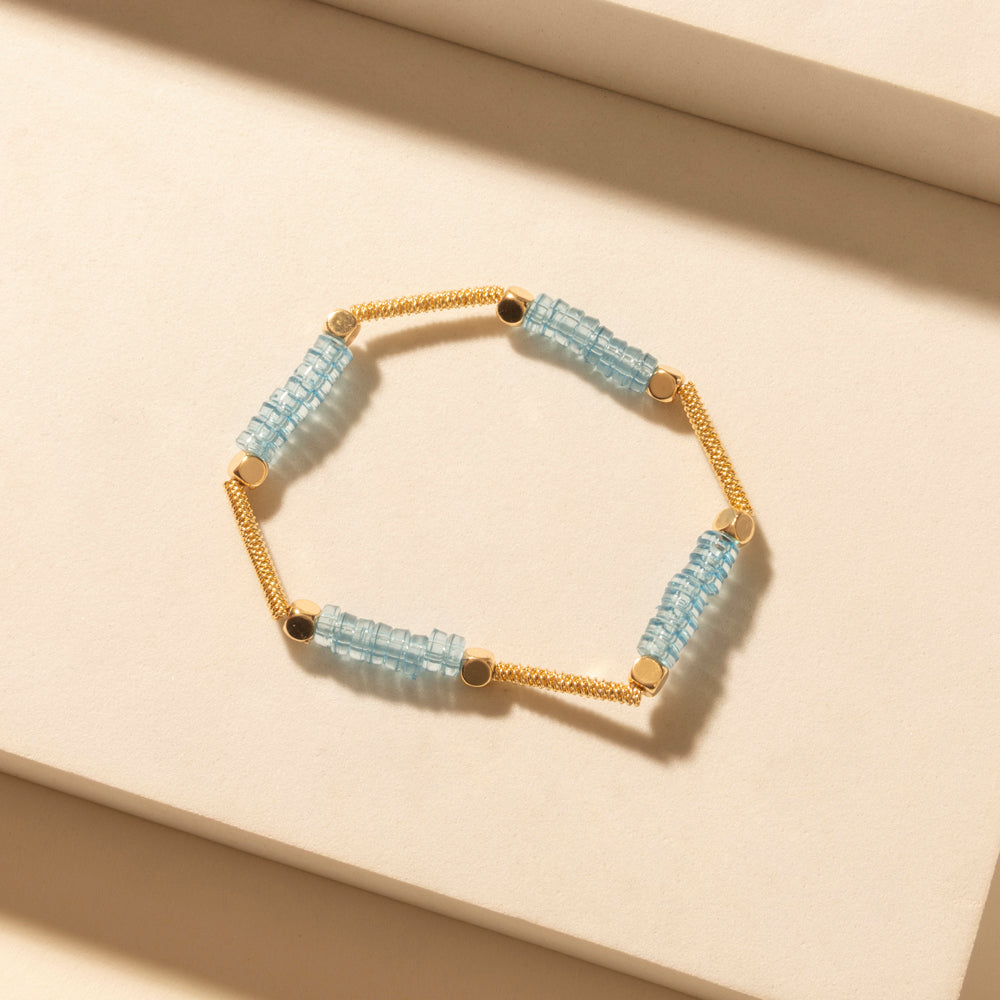 Myra Gilded Lasso Stack Bracelet in Arena Blue Myra USA