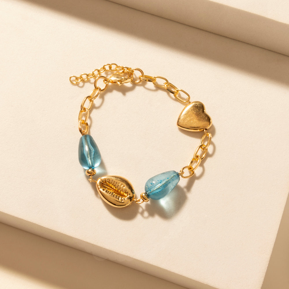 Myra Gilded Lasso Stack Bracelet in Arena Blue Myra USA