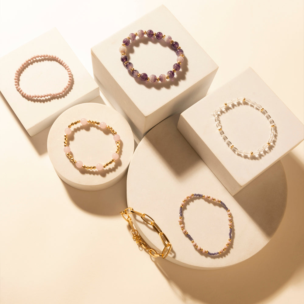 Myra Amethyst Trail Stack Bracelet in Desert Orchid Myra USA