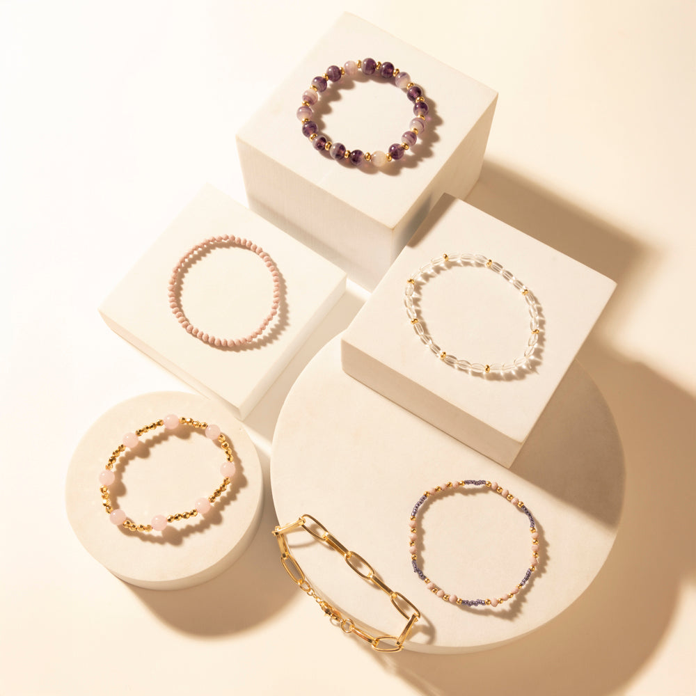 Myra Amethyst Trail Stack Bracelet in Desert Orchid Myra USA