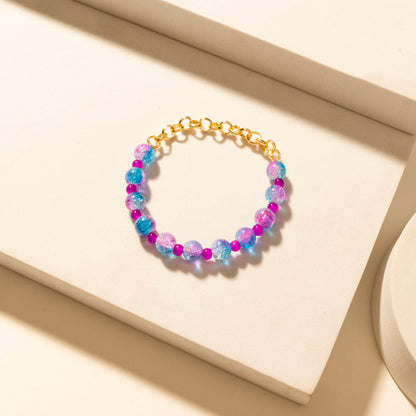 Myra Boho Graffiti Stack Bracelet in Prairie Blue Myra USA