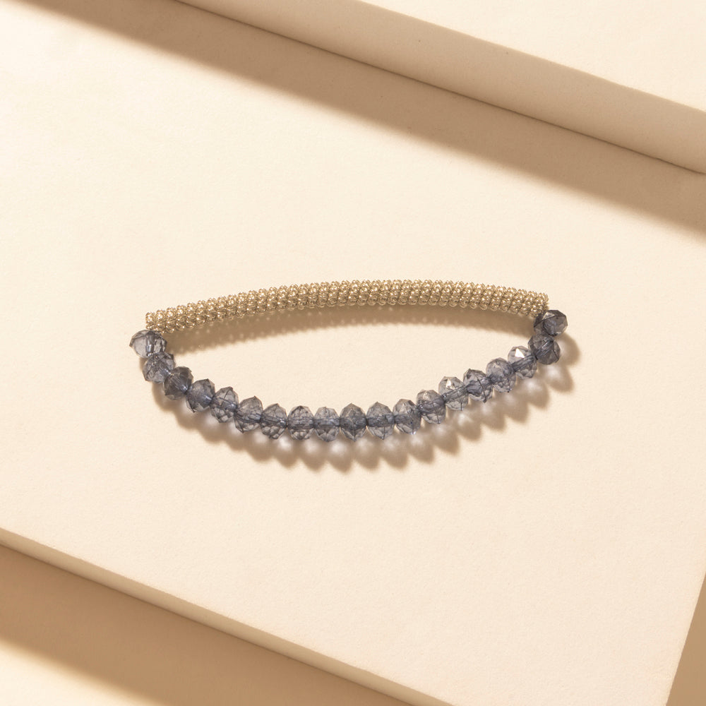 Myra Iron Moon Stack Bracelet in Blue Forge Myra USA