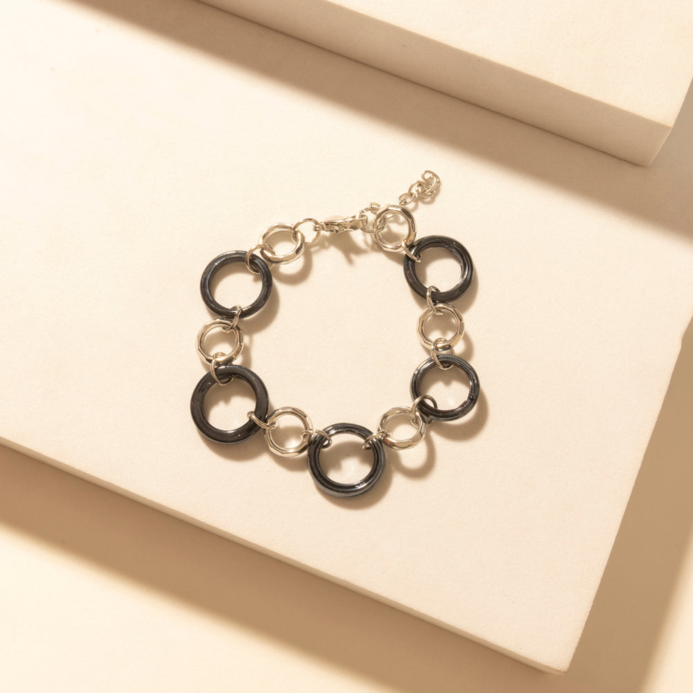 Myra Iron Moon Stack Bracelet in Blue Forge Myra USA
