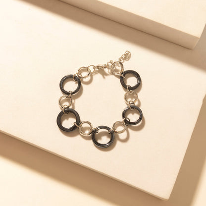 Myra Iron Moon Stack Bracelet in Blue Forge Myra USA