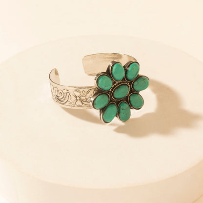 Myra Petalstone Cuff in Steel Blue Myra USA