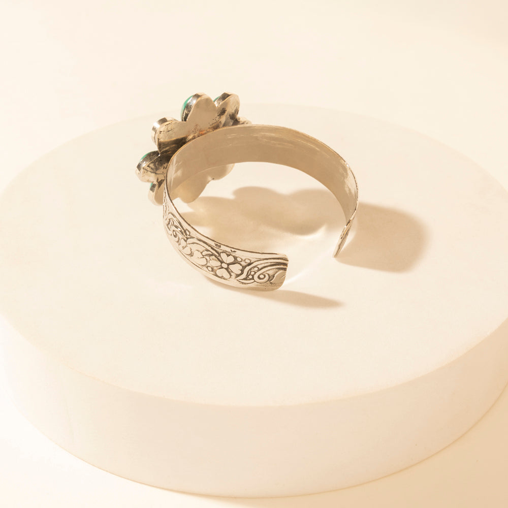 Myra Petalstone Cuff in Steel Blue Myra USA