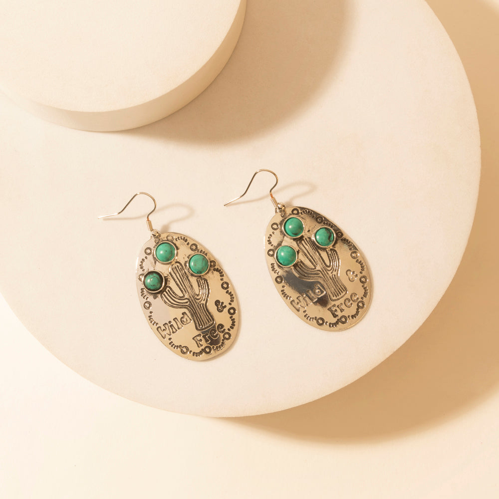 Myra Wild Saguaro Earrings in Moon Silver Myra USA