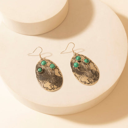 Myra Wild Saguaro Earrings in Moon Silver Myra USA