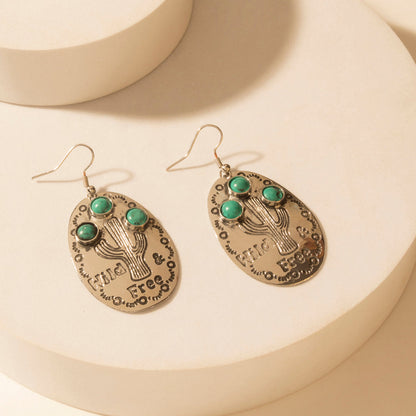 Myra Wild Saguaro Earrings in Moon Silver Myra USA