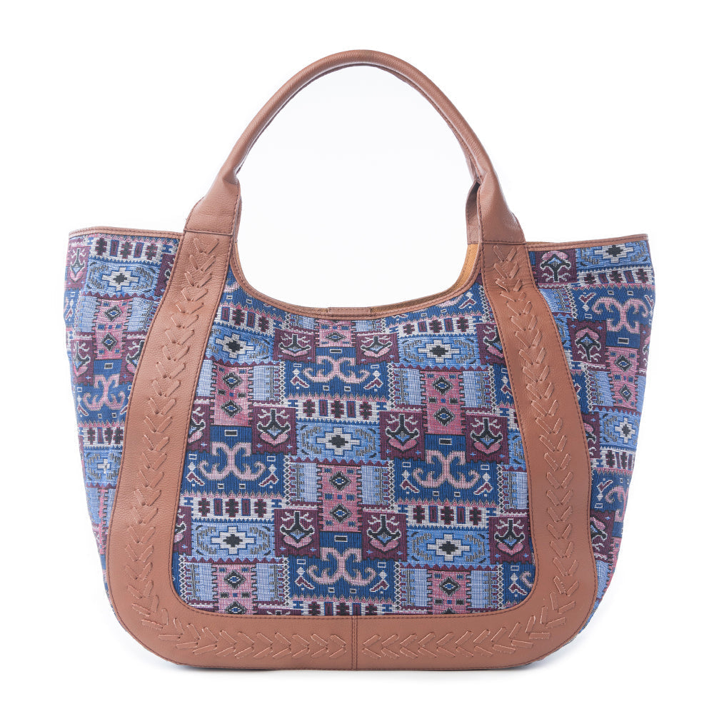 Myra Wagon Trail Jacquard Tote Bag in Dusty Lilac Myra USA