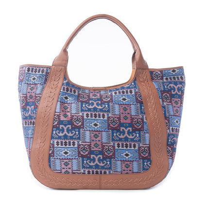 Myra Wagon Trail Jacquard Tote Bag in Dusty Lilac Myra USA