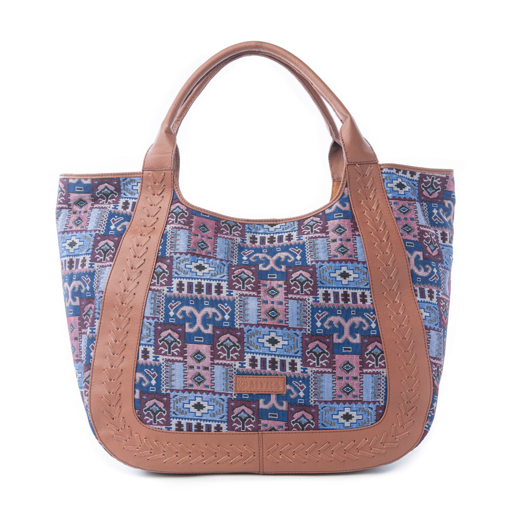 Myra Wagon Trail Jacquard Tote Bag in Dusty Lilac Myra USA