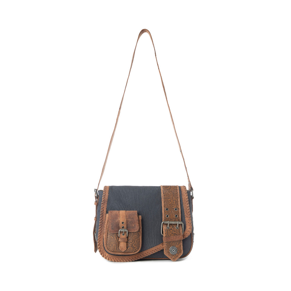 Myra Outlaw's Travels Leather Shoulder Bag in Copper Tan Myra USA