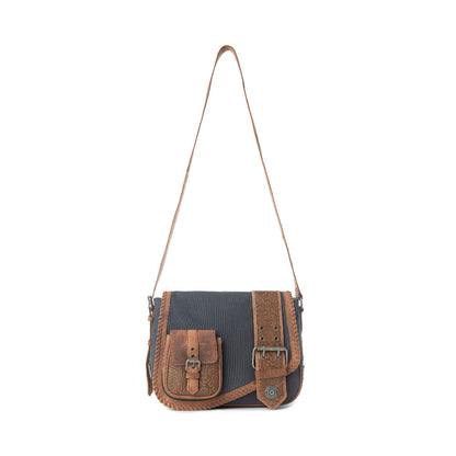 Myra Outlaw's Travels Leather Shoulder Bag in Copper Tan Myra USA