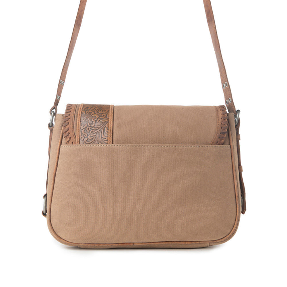 Myra Outlaw's Travels Leather Shoulder Bag in Burnt Sand Myra USA