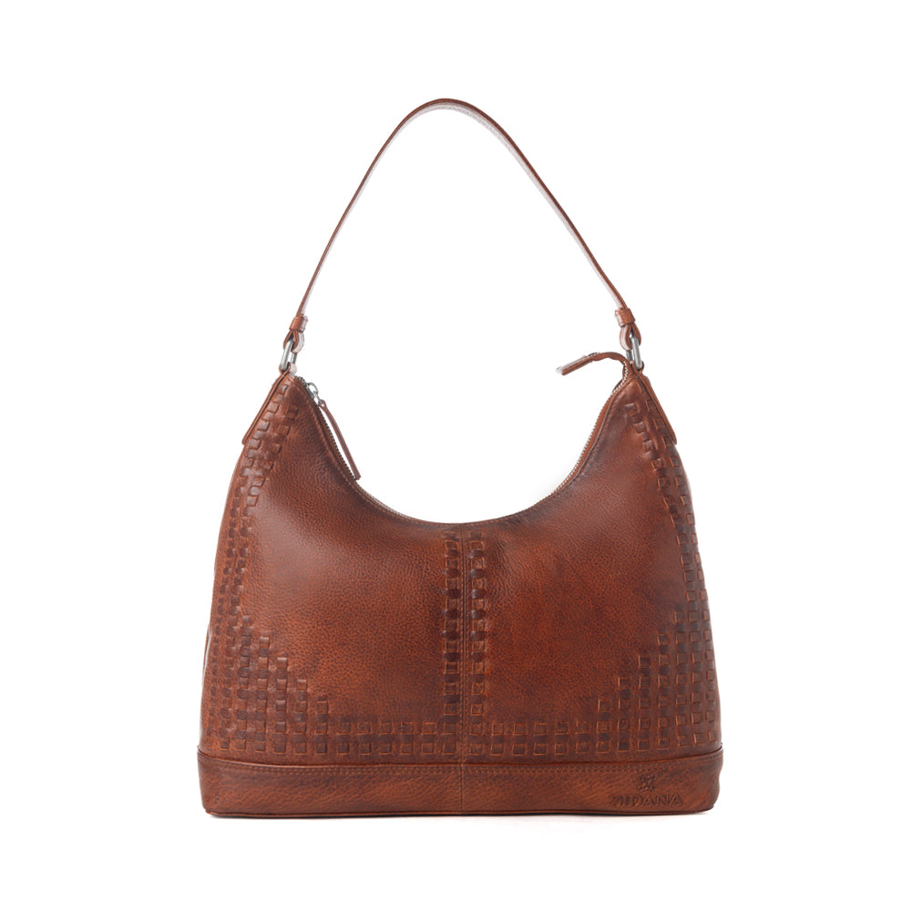Myra Zidana Marlowe Dusk Veg Tanned Leather Bag in Western Wine Myra USA