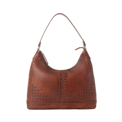 Myra Zidana Marlowe Dusk Veg Tanned Leather Bag in Western Wine Myra USA