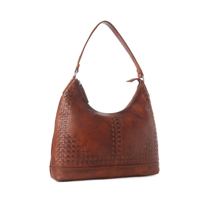 Myra Zidana Marlowe Dusk Veg Tanned Leather Bag in Western Wine Myra USA